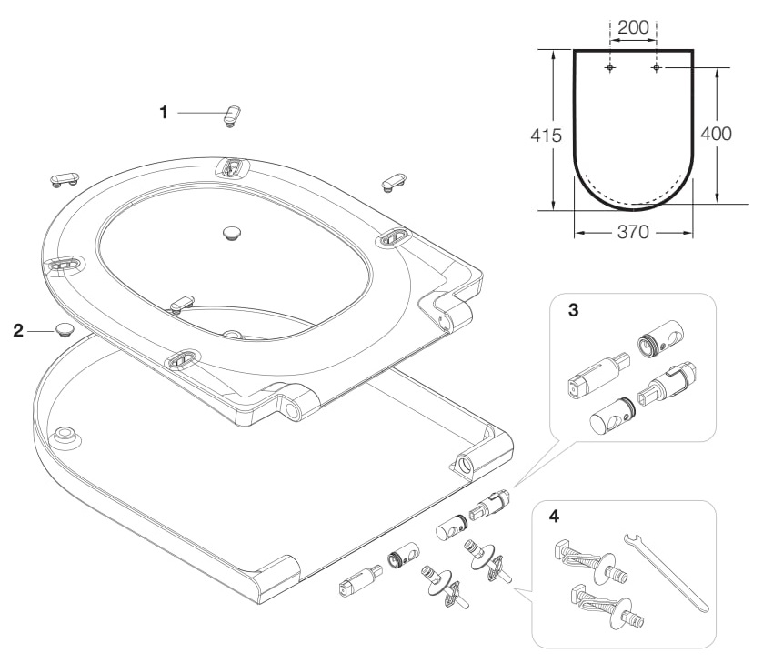 Roca Inspira Round Compacto schemat części zamiennych deski wolnoopadającej CPT